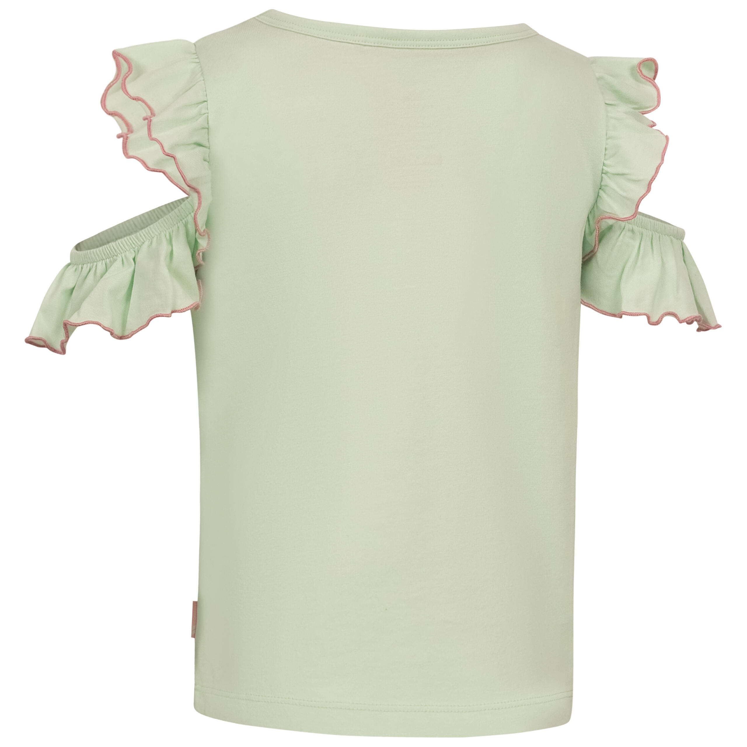 Girls Round Neck Double Frill Sleeve Detail Casual Top - Romilee 2/5