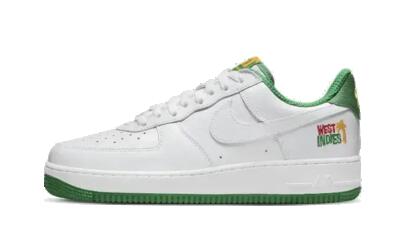 Schoenen - lifestyle - air force 1 low west indies - wit/groen