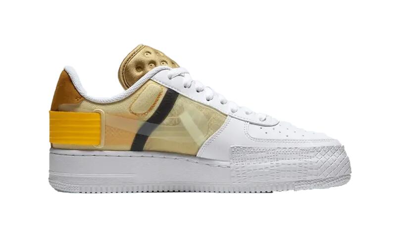 Nike Air Force 1 Type White Gold 3/3