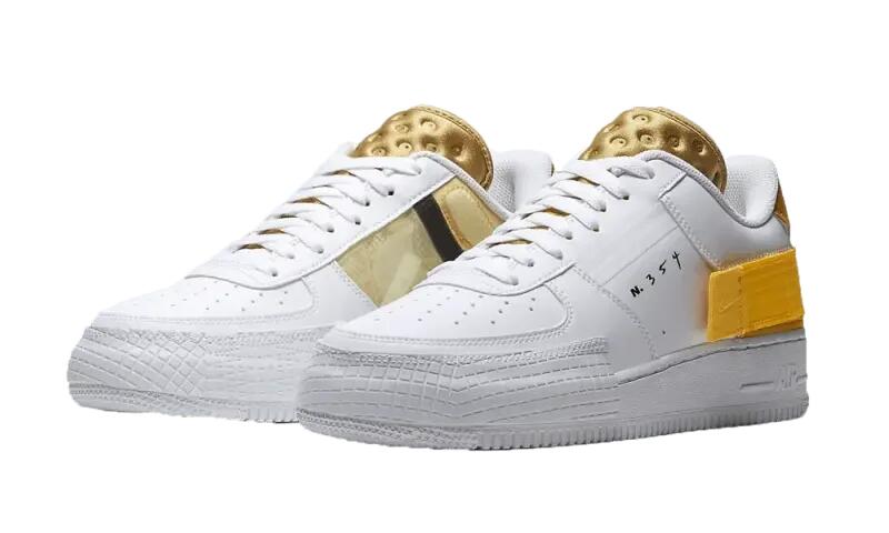 Nike Air Force 1 Type White Gold 2/3