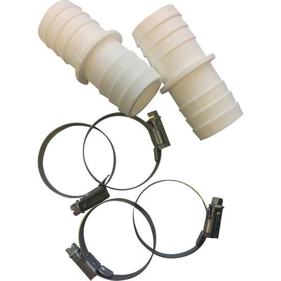 Schlauchverbinder Ø 38mm, 2 er Pack inkl. 4 Schlauchklemmen