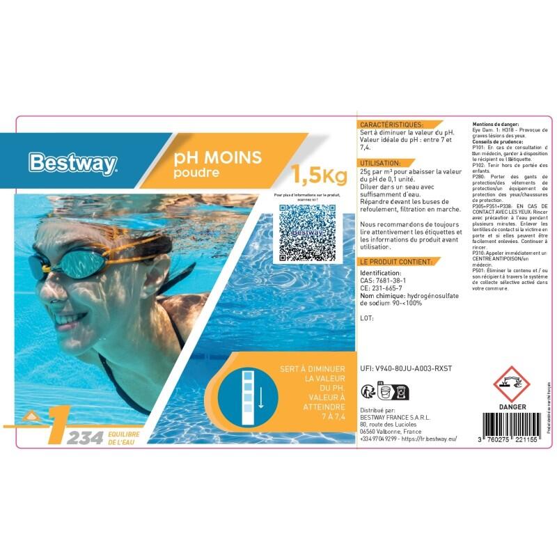 Bestway Ph Moins 1,5Kg Poudre 4/4