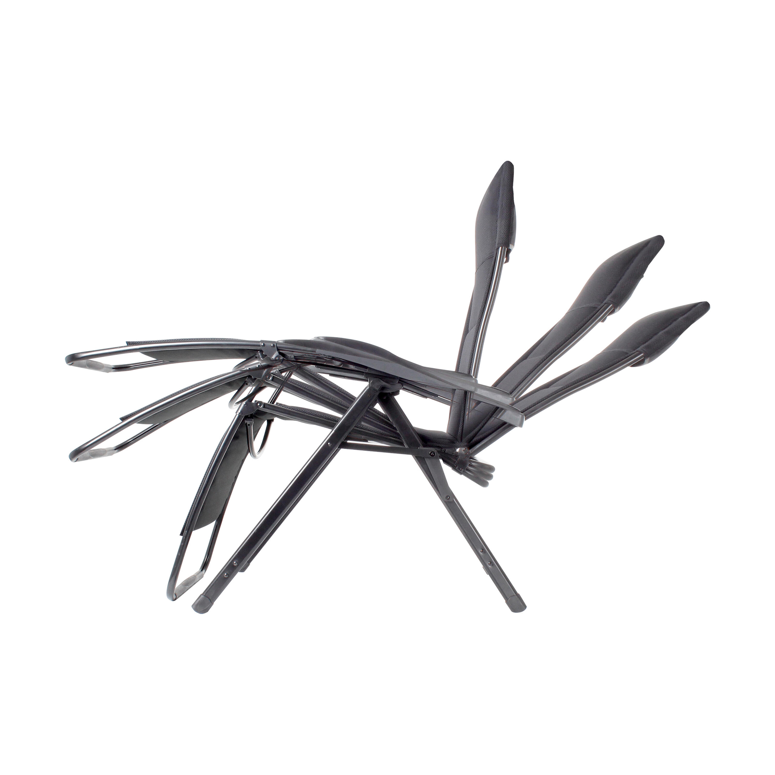 Brunner poltrona jardín relax ajustable negro Swan 3D 4/5
