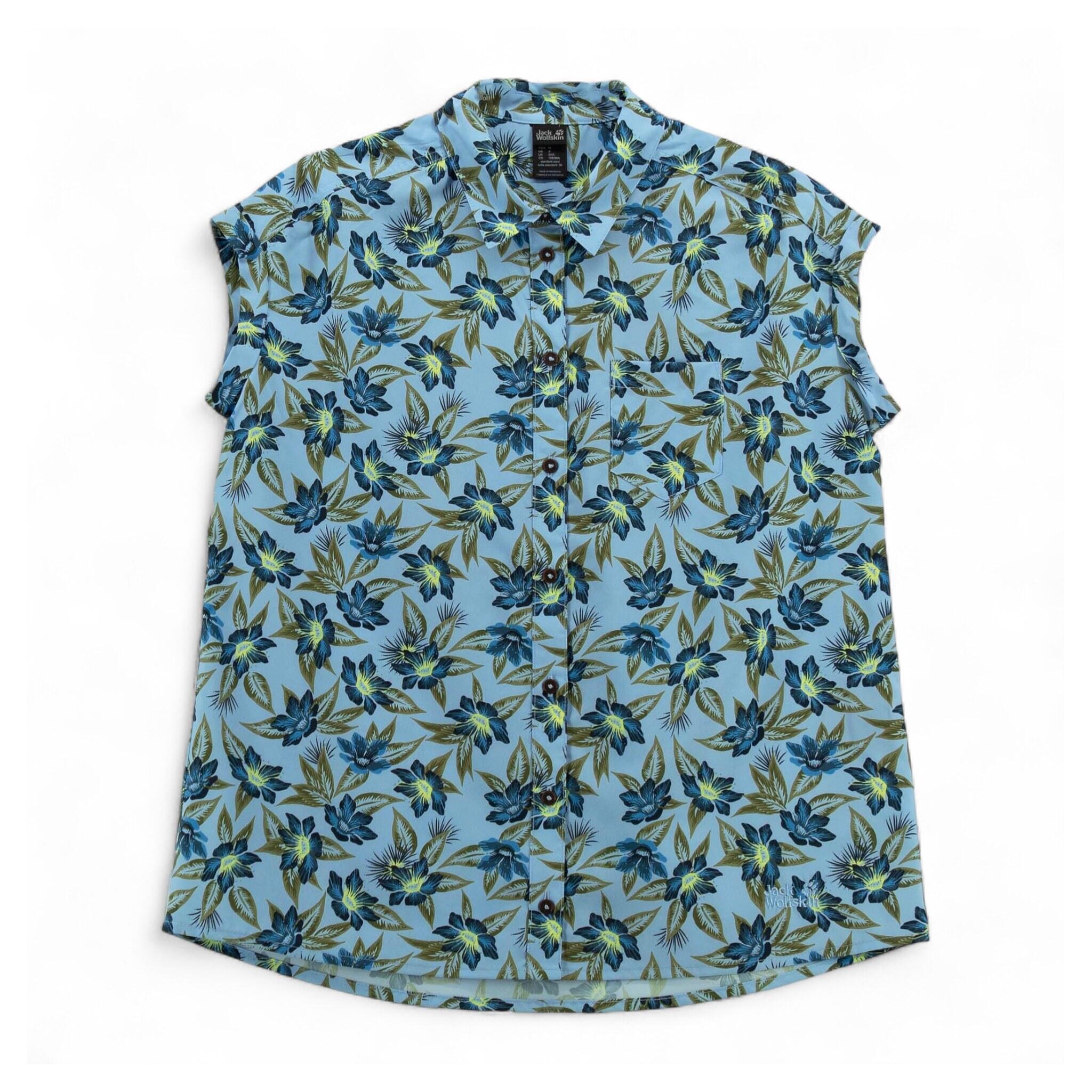 Bluse Luena Shirt Damen Bluse Sportbluse Freizeithemd in Blau 2/3