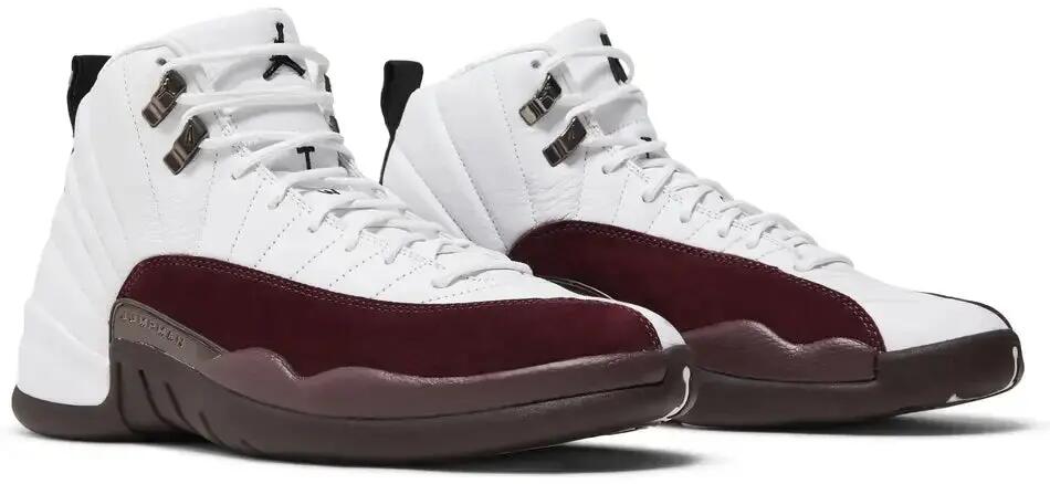 Unisex - basketball - schuhe - air jordan 12 - weiß/burgundy crush 5/5