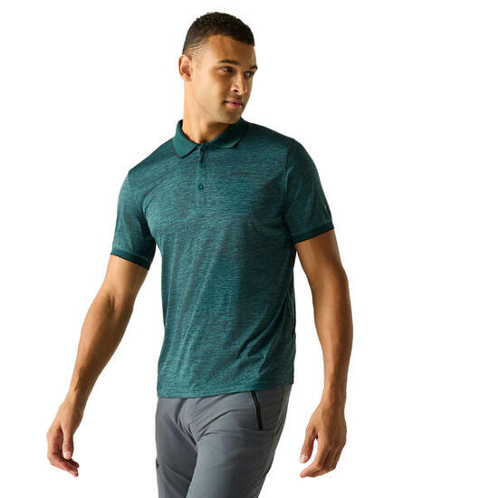 Polo Chiné Manches Courtes REMEX Homme (Vert Méditerranéen)
