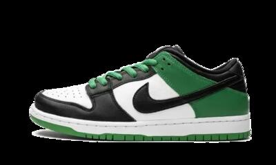 Skateschoenen - sb dunk low pro - lage - pine green/white/black