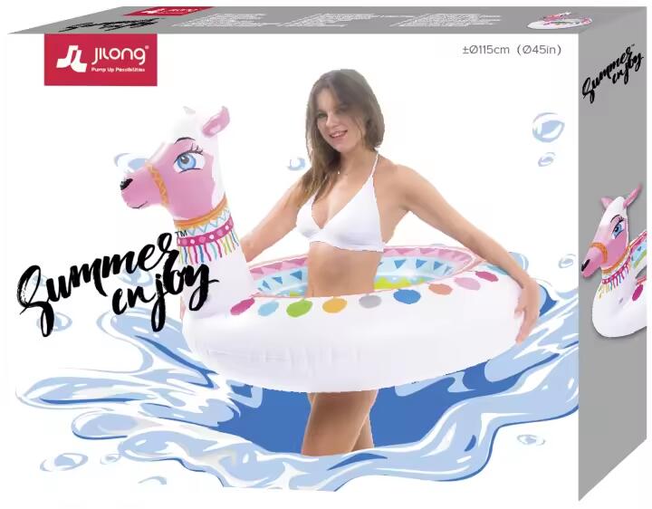 Hinchable gigante alpaca para piscina o playa, resistente hasta 100 kg. 3/3