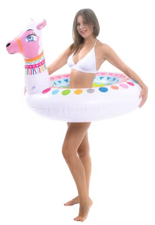 Hinchable gigante alpaca para piscina o playa, resistente hasta 100 kg. 2/3