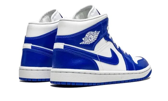 Sneakers - sport - donna - mid pelle - Jordan 1 - bianco/royal 3/4