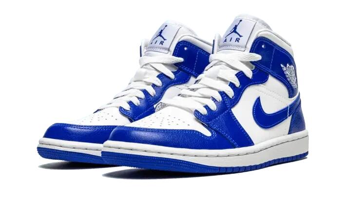 Sneakers - sport - donna - mid pelle - Jordan 1 - bianco/royal 2/4