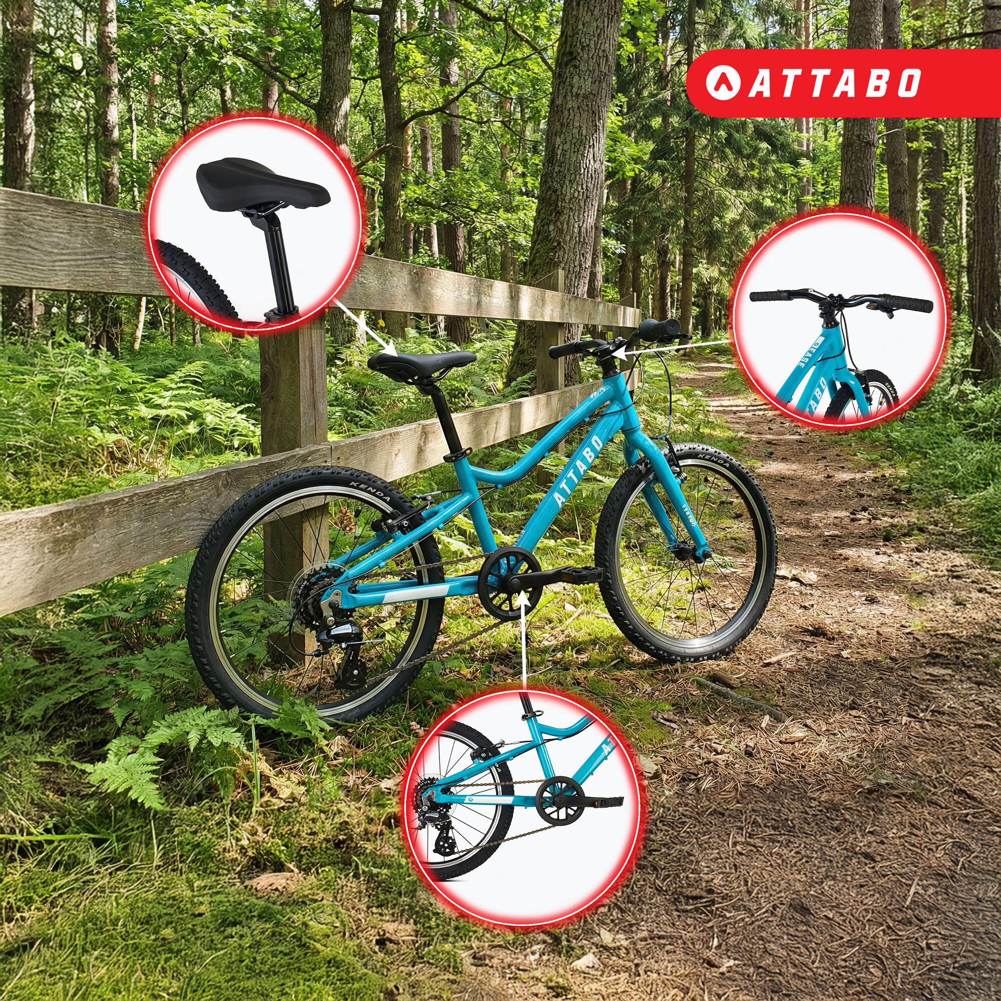 Kinderenfiets ATTABO EASE 20" 9,1 kg 5/7