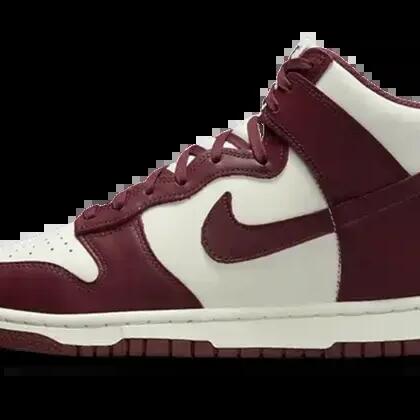 Unisex - Basketball Shoes - High-top Dunk - Burgundy Crush/Sail