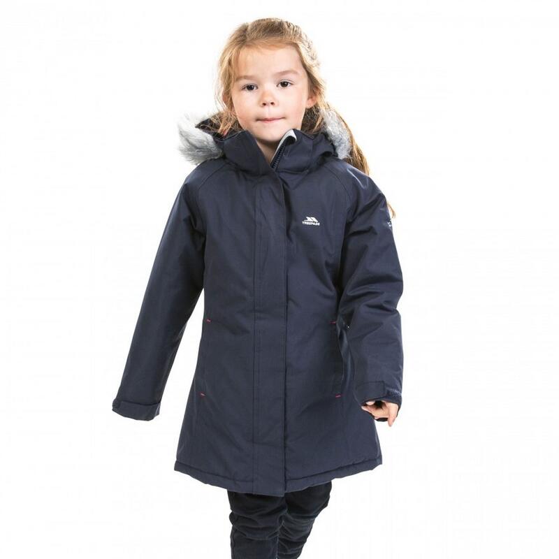 Kinder Parka Fame, wasserfest Mädchen Marineblau