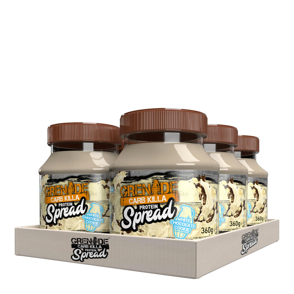 Pâtes à tartiner protéinées - Grenade Protein Spread - Chocolat Blanc Biscuit 1/2