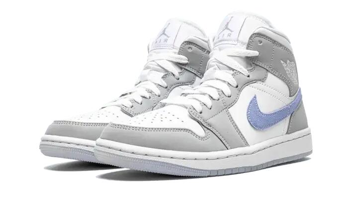 Schoenen - basketbal - air jordan 1 - mid-top - grijs/wit/blauw 2/4