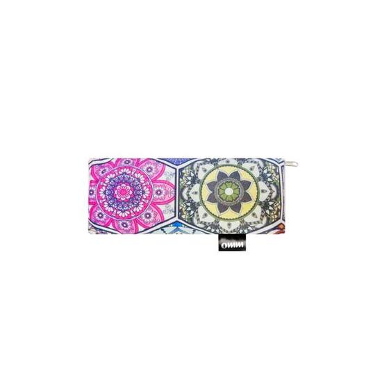Cuscino per occhi in velluto Omm Yoga con mandala di lavanda e semi di lino