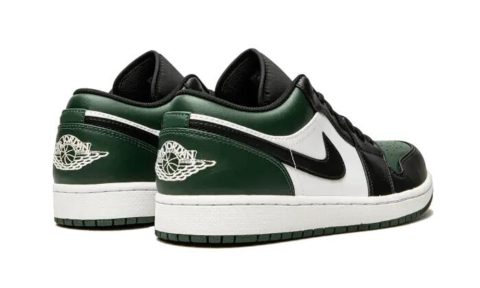 Zapatillas - air jordan 1 low - blanco/negro/verde 3/4