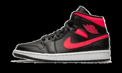Schoenen - basketbal - air jordan 1 mid - zwart/rood/wit