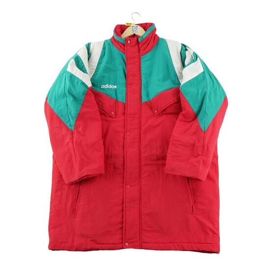 Second life - Herren Retro Vintage Roter Parka - In gutem Zustand