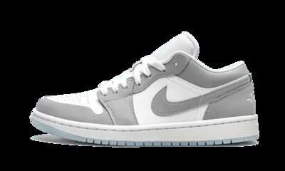 Schoenen - lifestyle - unisex - air jordan 1 low - laag - wolf grey/blauw/wit