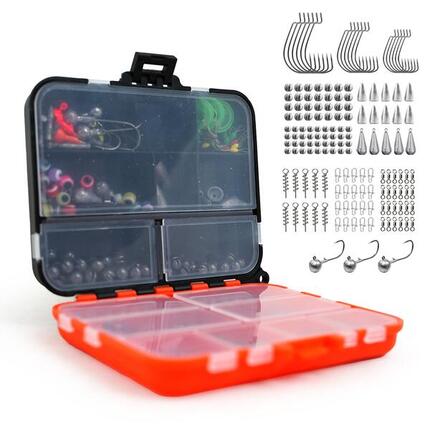 Haken & Blei Set 201-tlg inkl Tacklebox Angelausrüstung