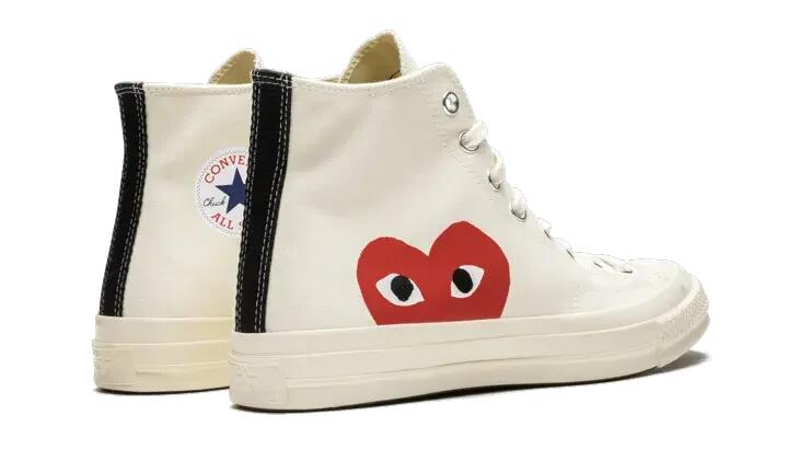 Converse Chuck Taylor All Star 70 Hi Comme des Garcons PLAY White 4/5