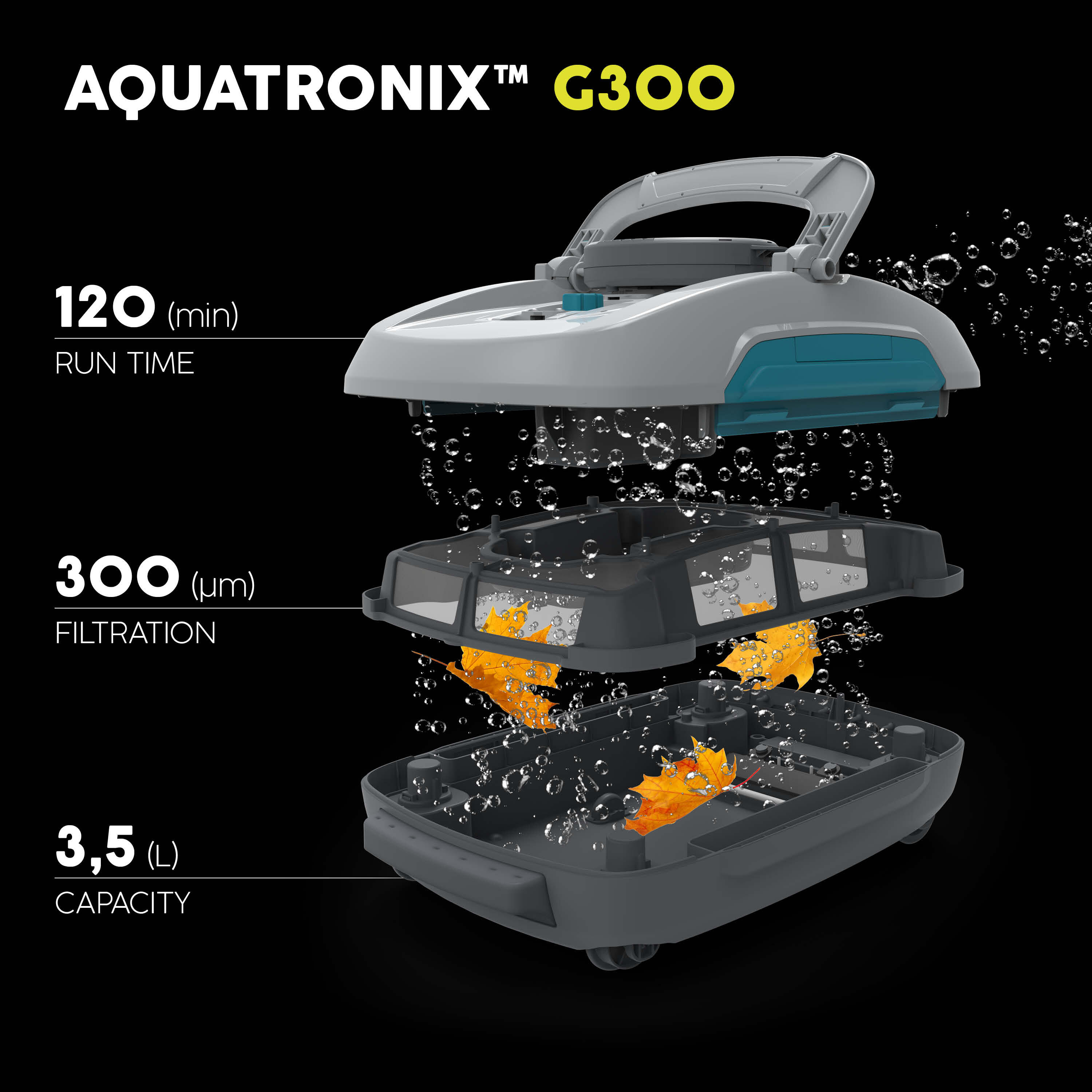 Robot pulitore e skimmer Bestway AquaTro nix Pro G300 3/7