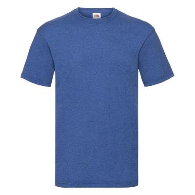 Fruit of the loom valueweight t-shirt blauw jaspeado s
