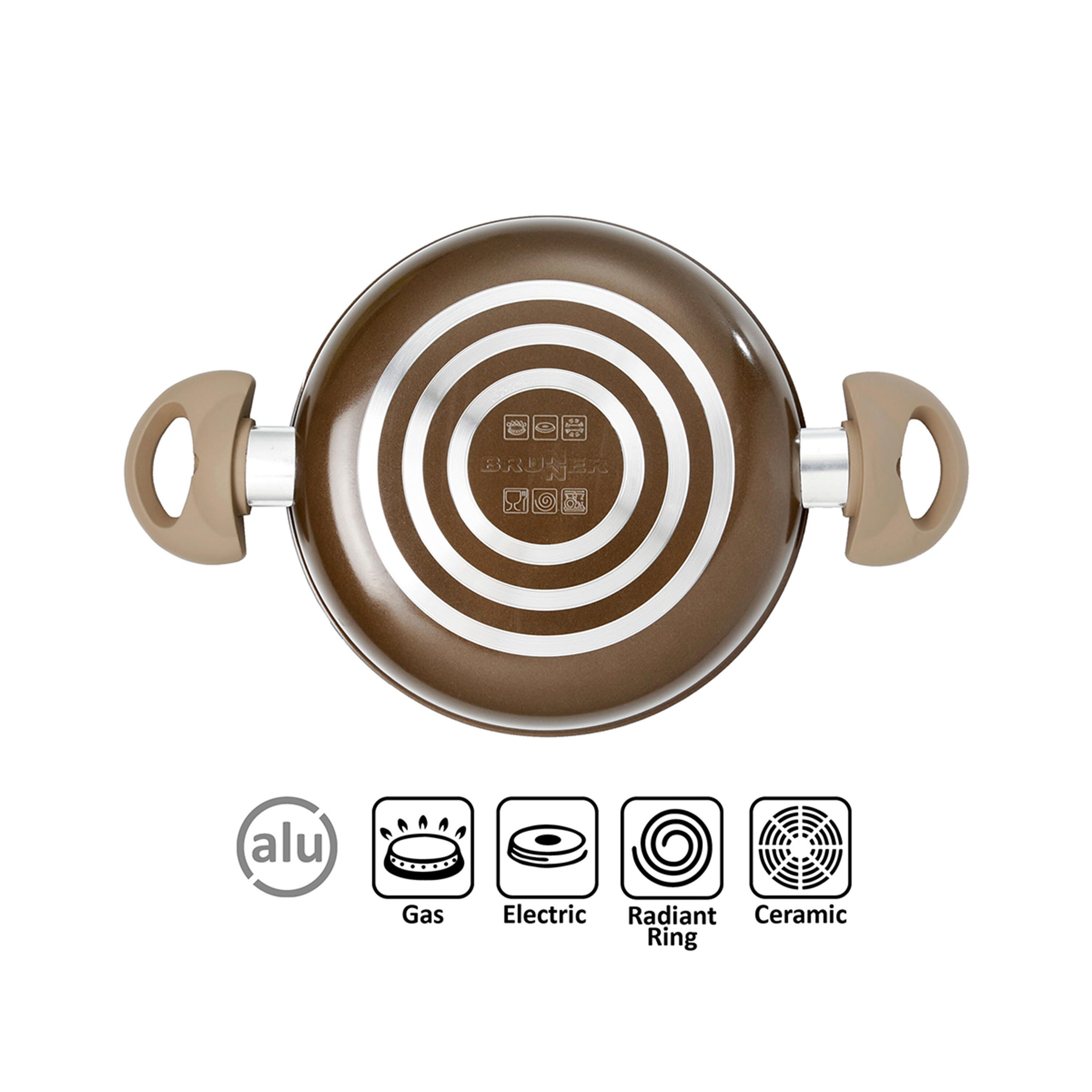 Brunner Set pentole Chocolate 7+1 in alluminio antiaderente PFOA free ø 20 cm 6/7