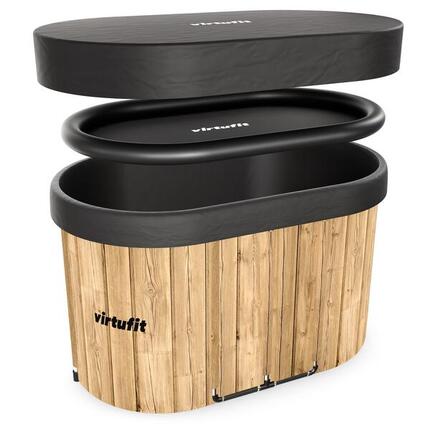 Bain de glace ovale - aspect bois - 500 litres