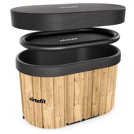 Bain de glace ovale - aspect bois - 500 litres