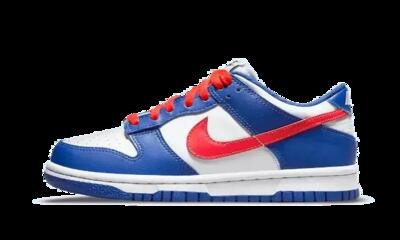 Scarpe - basket - dunk low - bianco/game royal/royal red/nero