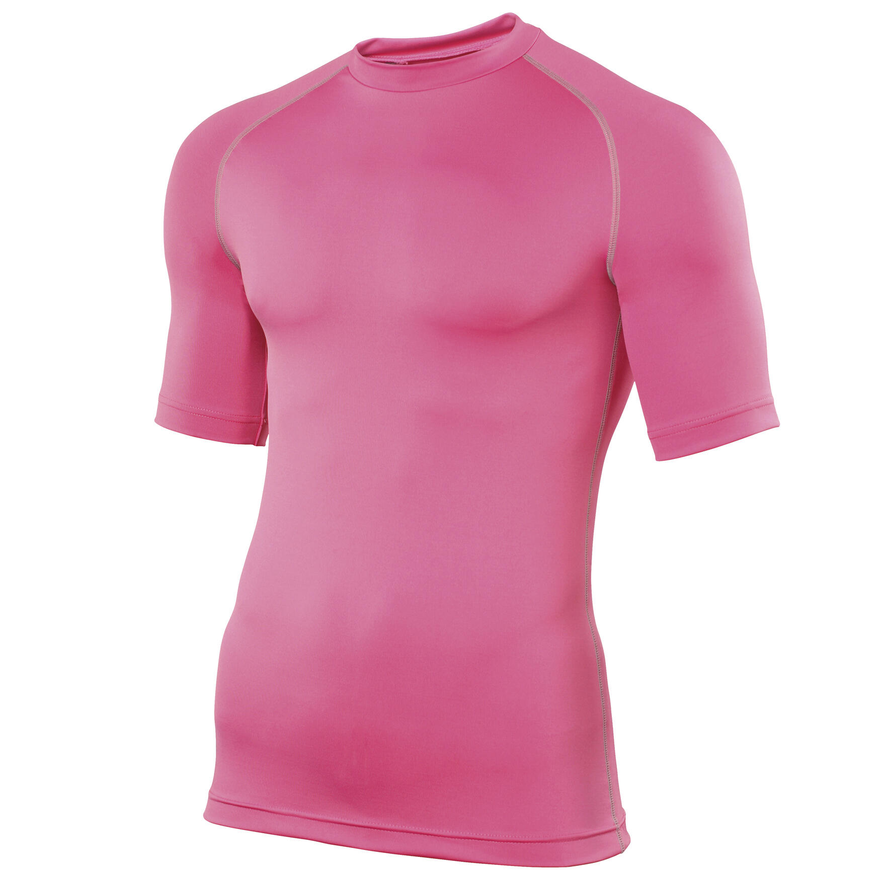 RHINO Mens Sports Base Layer Short Sleeve TShirt (Pink)