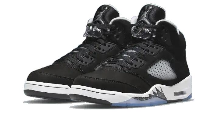 Zapatillas baloncesto - Air Jordan 5 Moonlight - Negro/Gris/Blanco 2/3