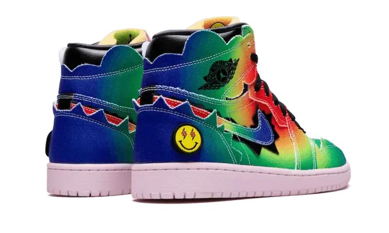 Calzado - Baloncesto - Altas Jordan 1 - Multicolor/negro-rosa 3/4