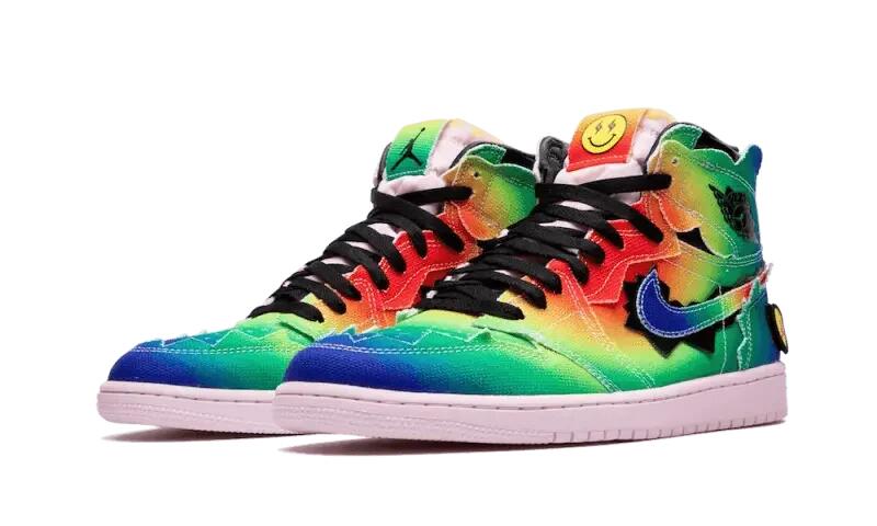 Calzado - Baloncesto - Altas Jordan 1 - Multicolor/negro-rosa 2/4