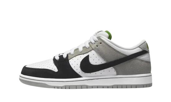 Scarpe - skate - unisex - sb dunk low - white/chlorophyll/black