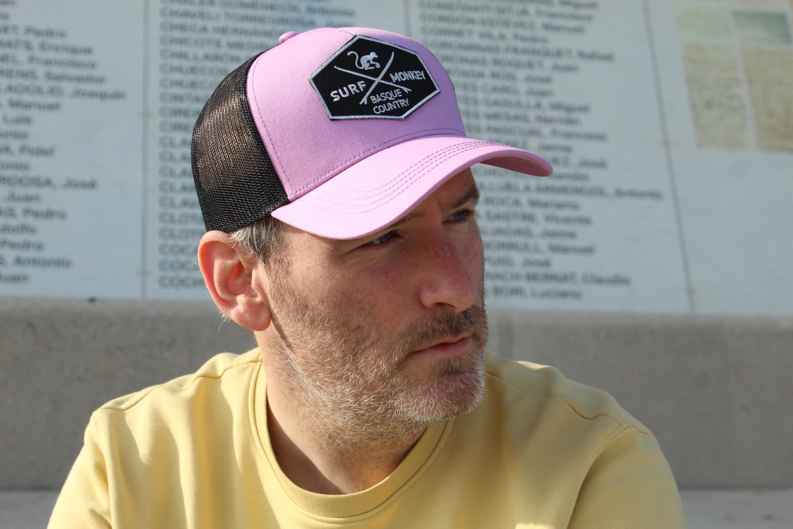 Gorra Trucker - 5 Paneles / Reciclada / Adulto / Talla única (Negro/Lila) 4/5
