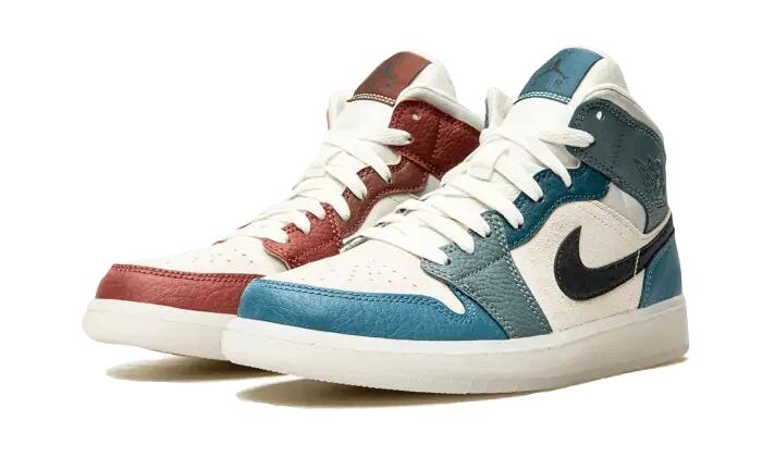 Scarpe - basket - air jordan 1 mid - dark pony/saturn gold 2/4