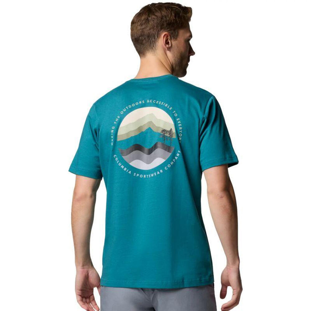 Maglietta All´Aperto Uomo Columbia Kettle River Verde 2/3