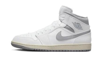 Zapatillas - Baloncesto - Air Jordan 1 Mid - Blanco/Gris