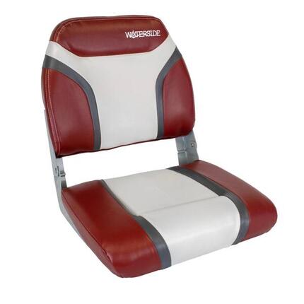 Waterside Captain Deluxe Boatseat - Rood/Wit - Bootstoel