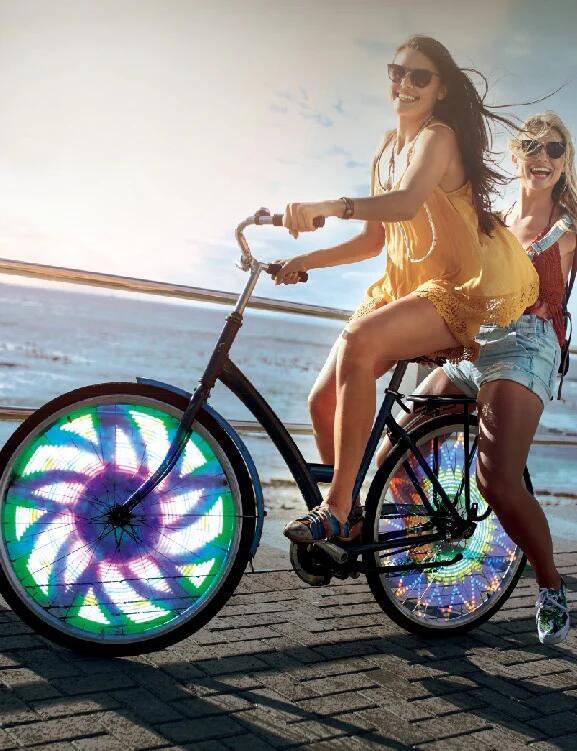 Iluminación de radios de ruedas de bicicleta LED 4/6
