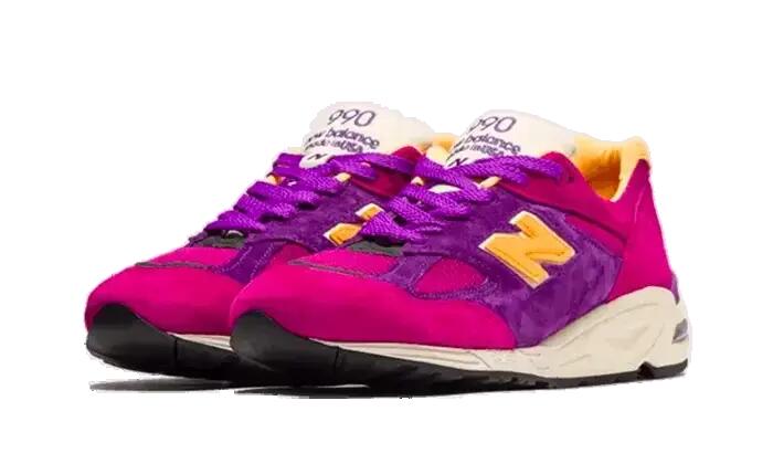 Schoenen - Hardlopen - Heren - 990v2 Teddy Santis - comfortabel - paars/geel 2/3