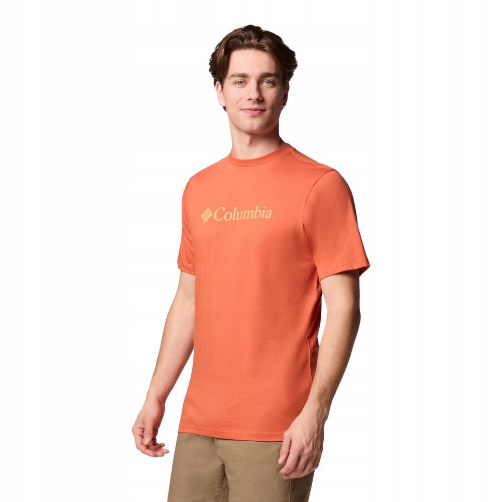 Maglietta Logo Uomo Columbia Basic Arancio 3/4
