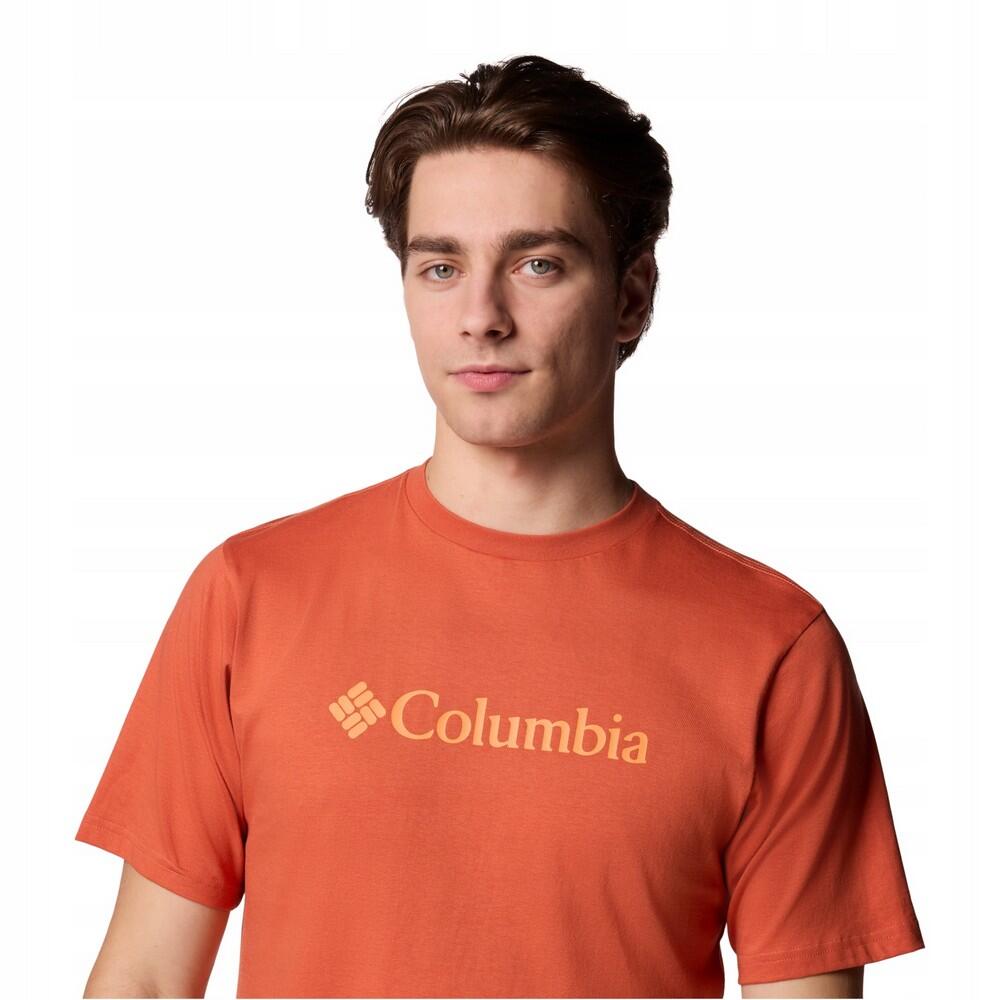 Maglietta Logo Uomo Columbia Basic Arancio 4/4