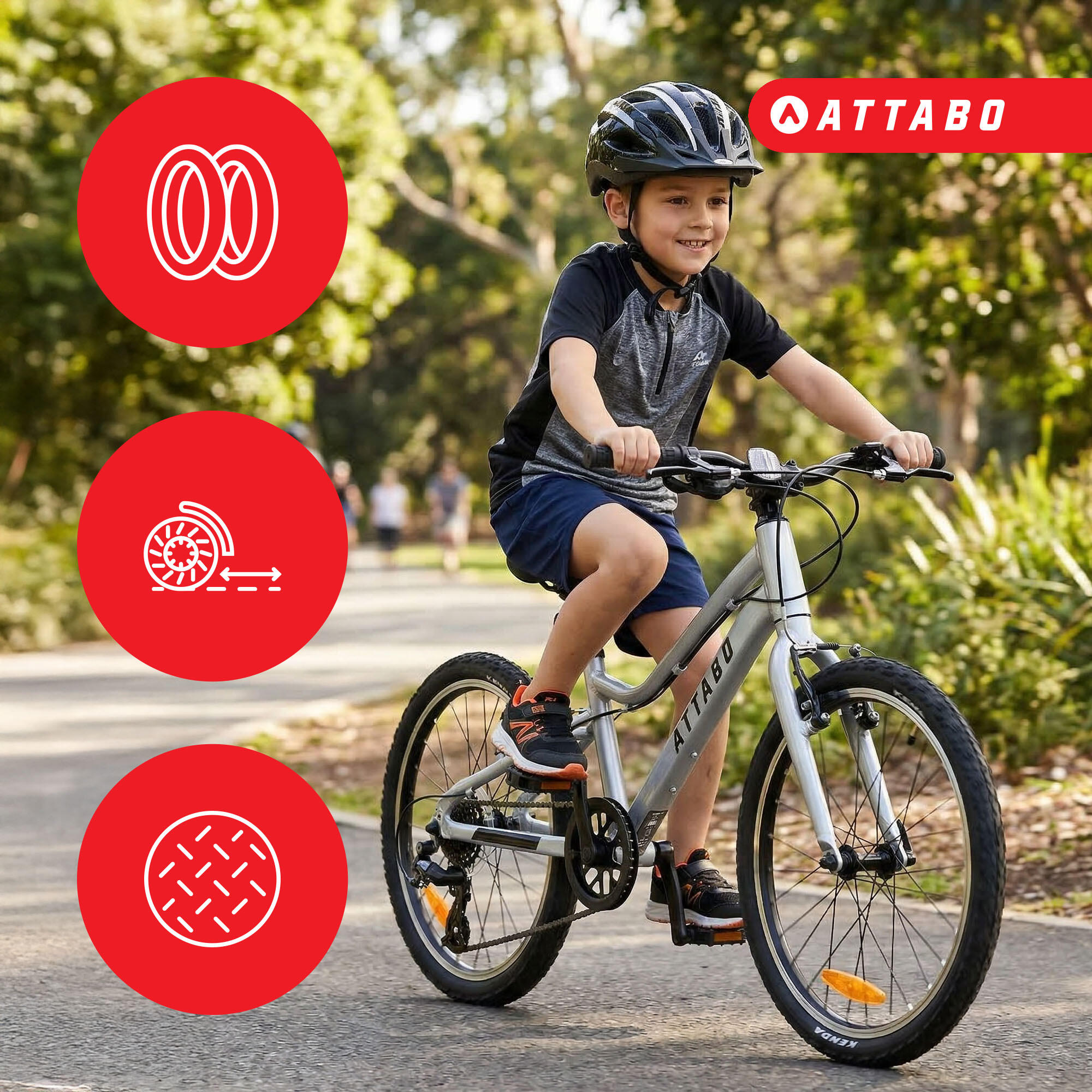Kinderfahrrad ATTABO EASE 20" 9,1 kg silber 20" 7/7