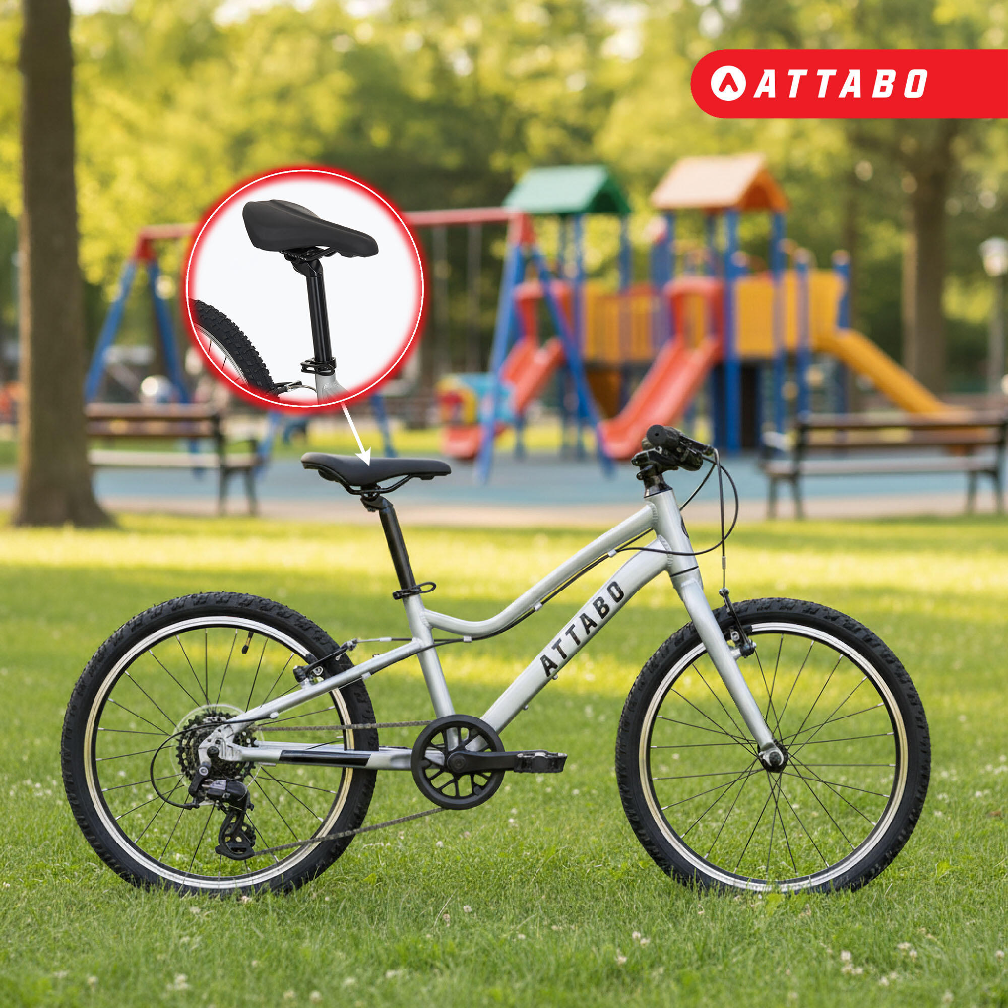 Kinderfahrrad ATTABO EASE 20" 9,1 kg silber 20" 4/7