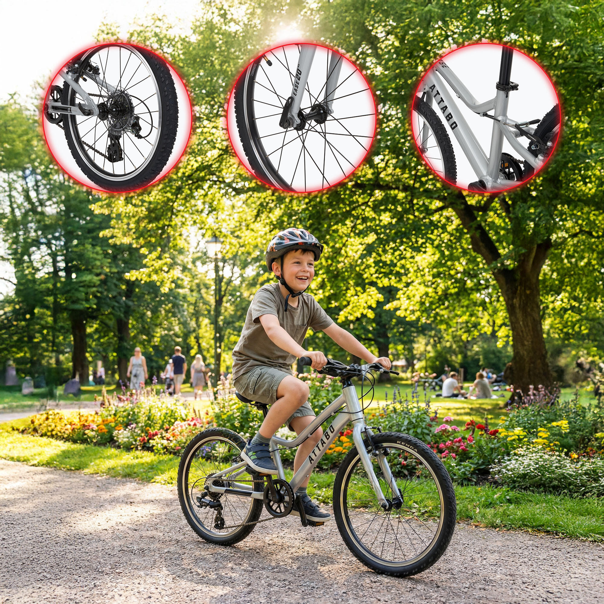 Kinderfahrrad ATTABO EASE 20" 9,1 kg silber 20" 6/7